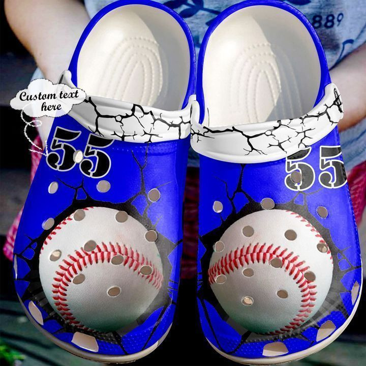 Baseball Personalized Crack Classic Clogs Crocs Shoes