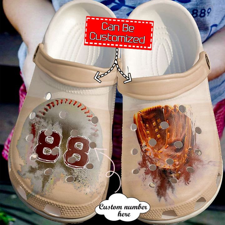 Baseball Personalized Vintage clog Crocs Shoes Baseball