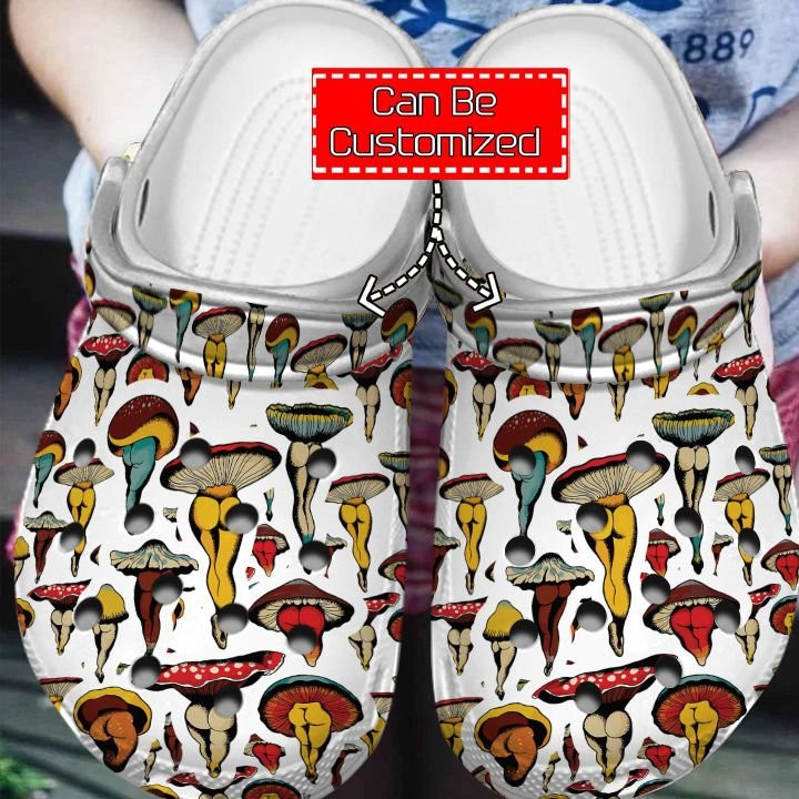 Dancing Mushroom Patterns clog Crocs Shoes Mushroom