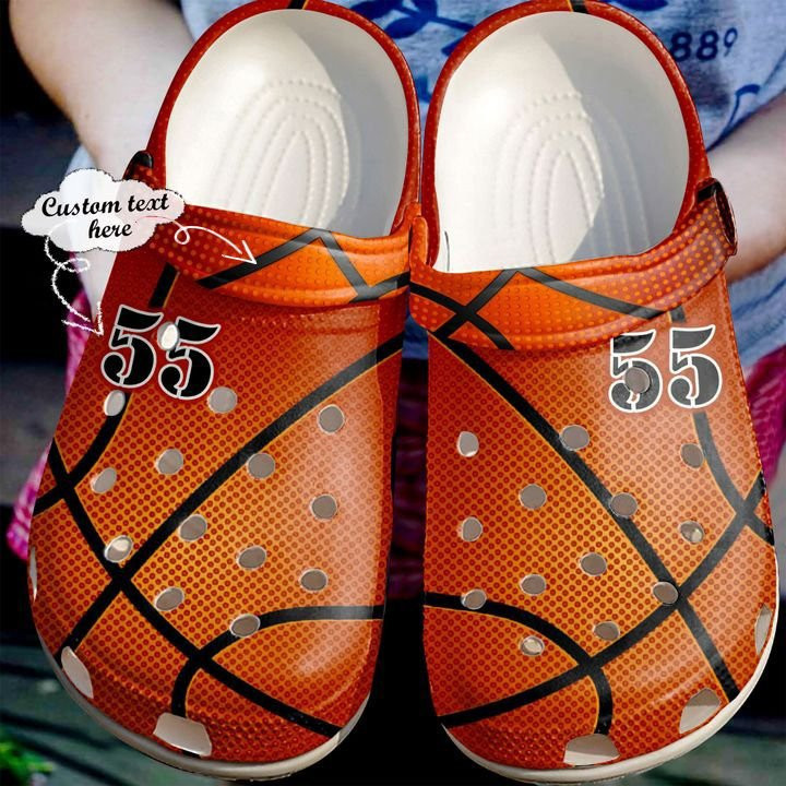 Basketball Personalized Leather Texture clog Crocs Shoes Basketball