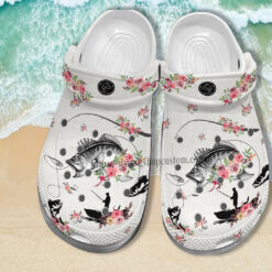 Mother Day Crocs Shoes Fishing Flower Croc Crocs Shoes Gift Women- Fishing Grandma Crocs Shoes Croc Clogs For Aunt