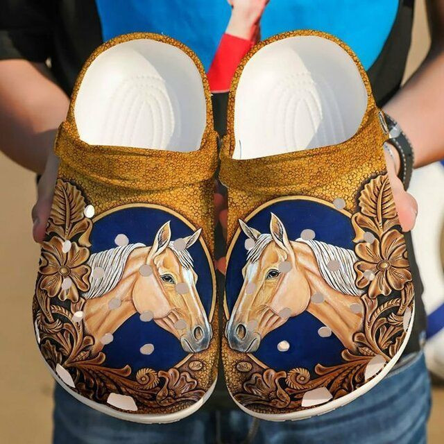 Horse Beautiful 102 Gift For Lover Rubber clog Crocs Shoes