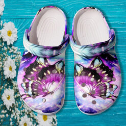 Butterfly Purple Magical Crocs Shoes Gift Birthday Women- Butterfly Daughter Crocs Shoes Croc Clogs