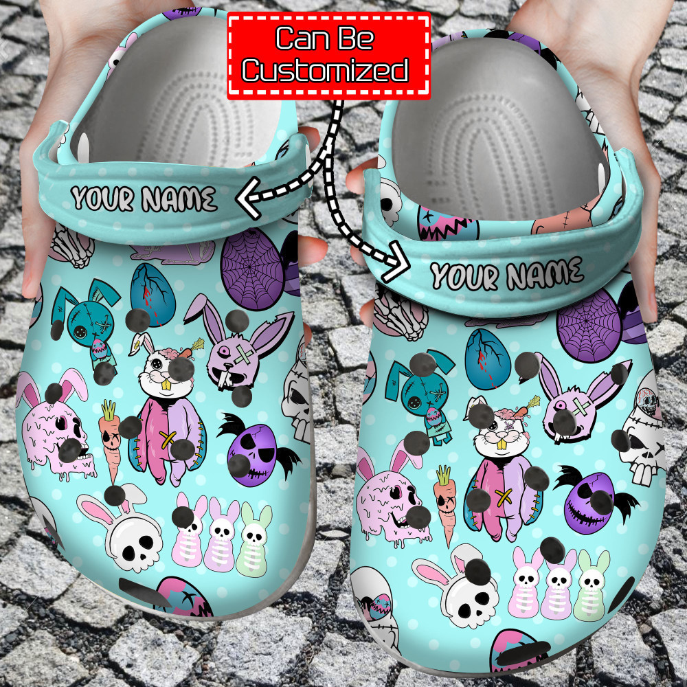 Easter - Personalized Creepy Cute Spooky Easter Clog Crocs Shoes For Men And Women