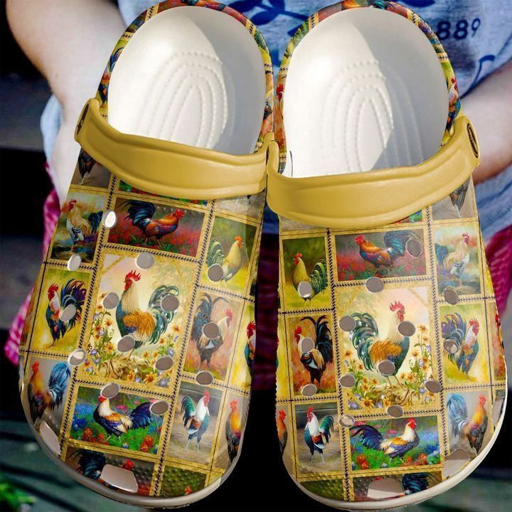 Farmer Chicken Pattern Classic Clogs Crocs Shoes