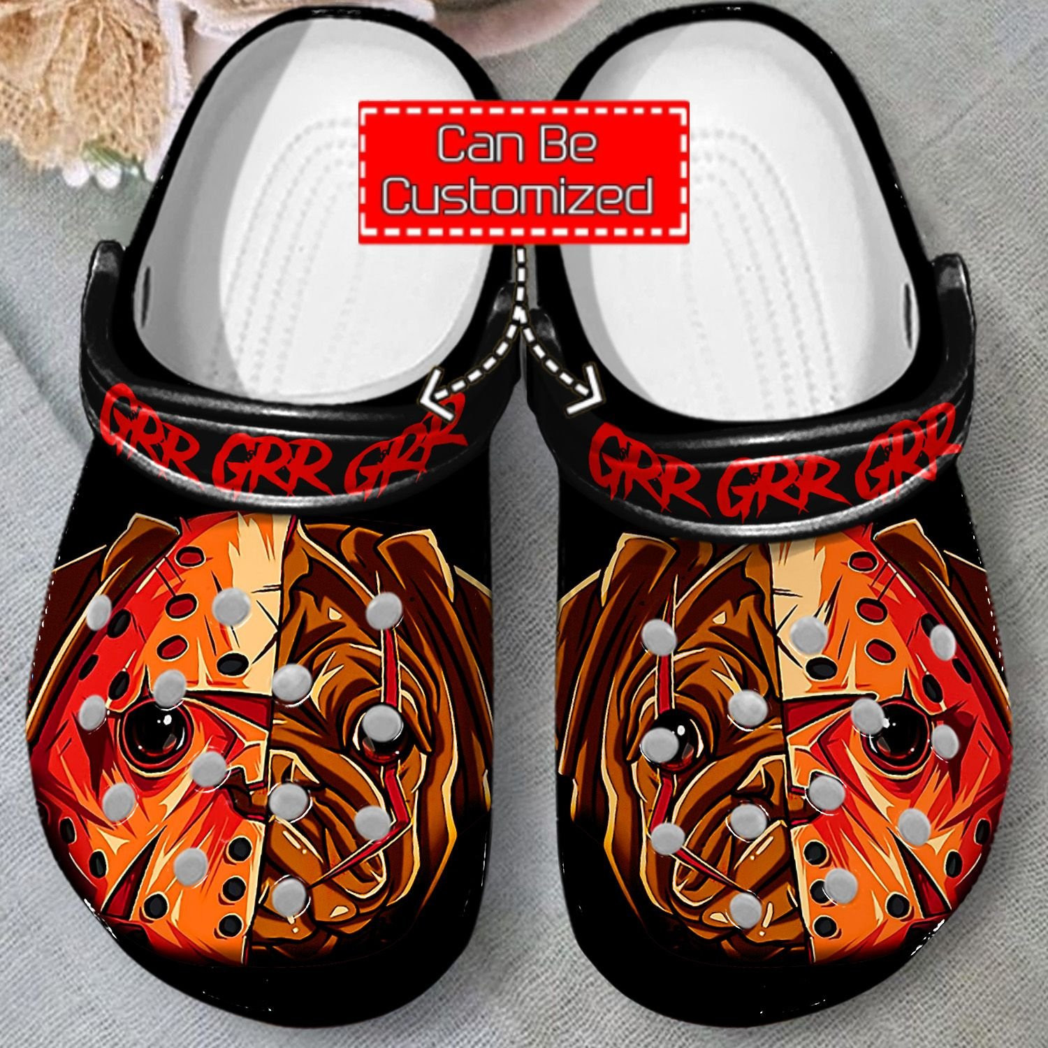 Honor Mask Pug Dog clog Crocs Shoes Animal Print