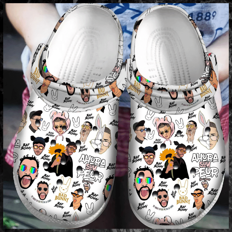 Bad Bunny Crocband Clog For Men And Women Rubber clog Crocs Shoes