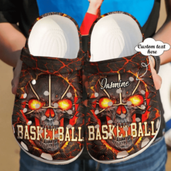 Basketball - Personalized Skull Clog Crocs Shoes For Men And Women