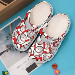 Baseball Pattern Classic Clogs Crocs Shoes