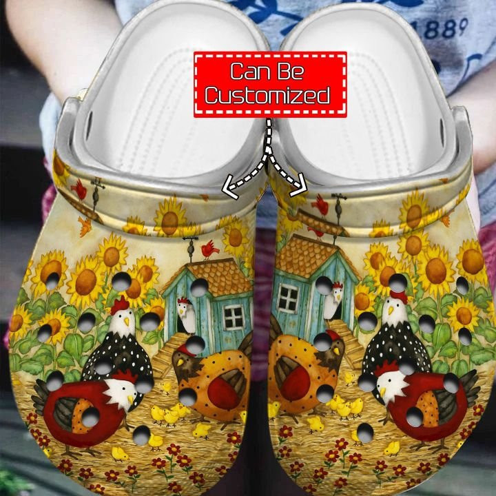 Beautiful Chicken clog Crocs Shoes Chicken