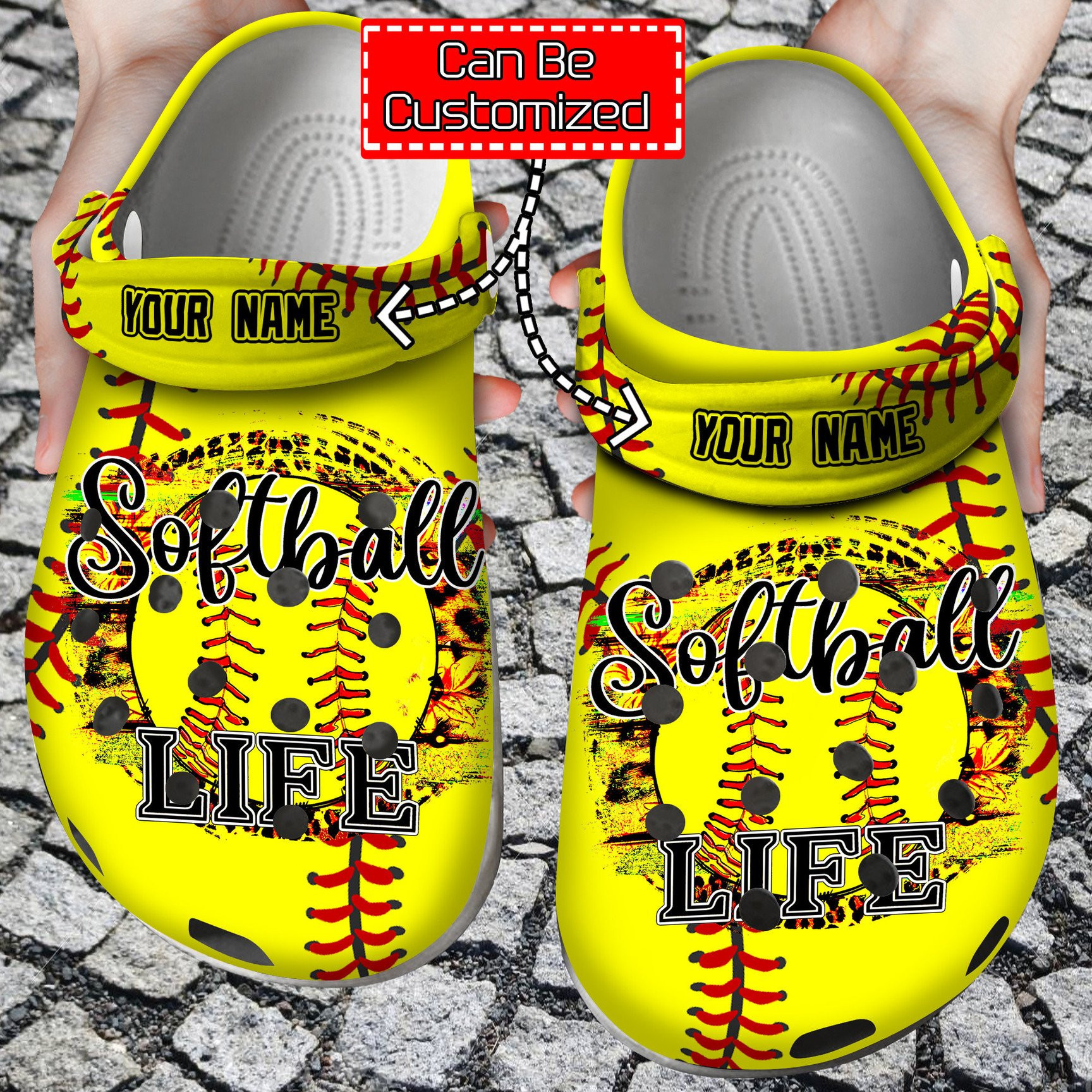 Leoaprd Softball Life clog Crocs Shoes Custom