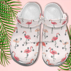 Flamingo Chibi Cute Croc Crocs Shoes For Daughter- Flamingo Pattern Crocs Shoes Croc Clogs Gift Birthday
