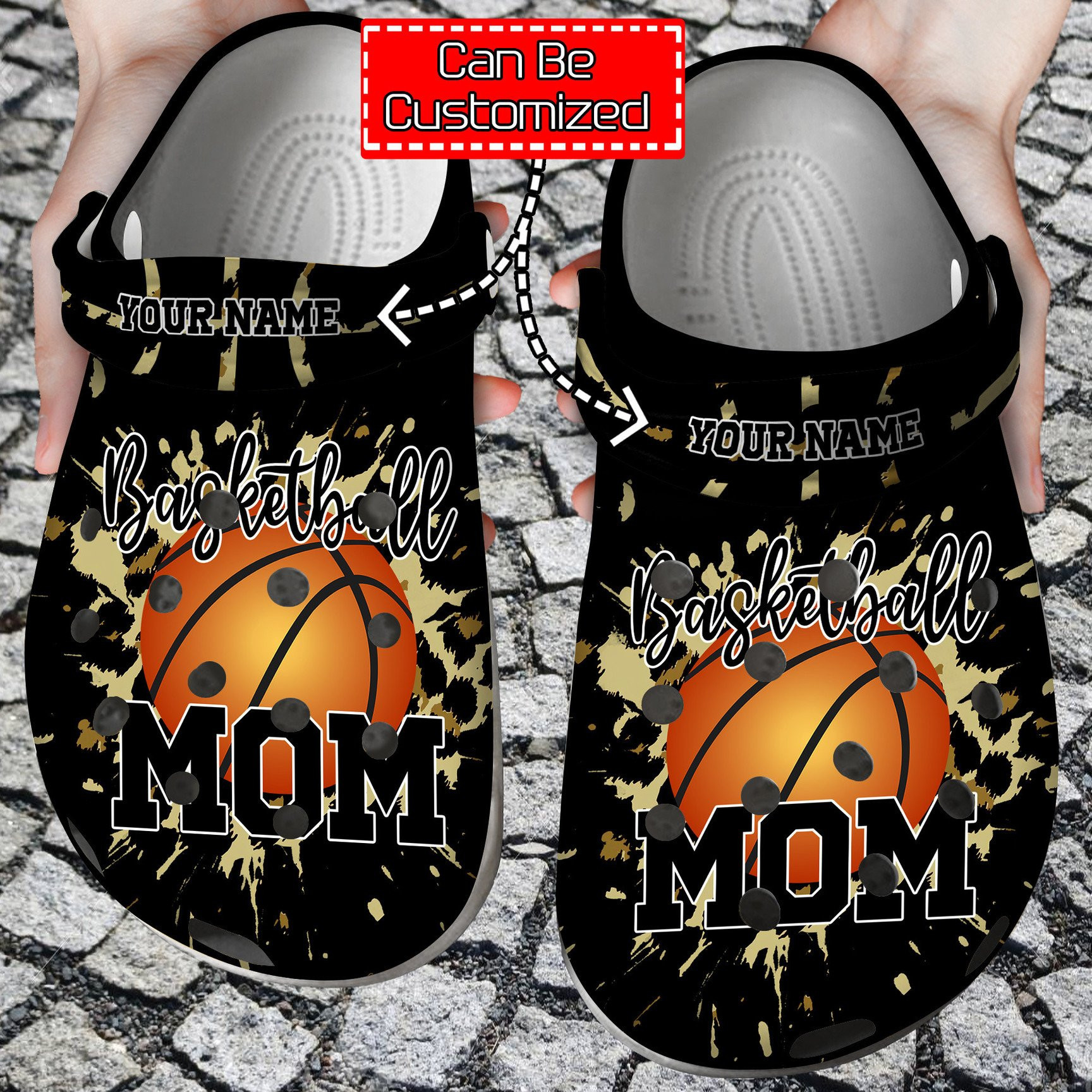 Basketball Mom On Cheetah clog Crocs Shoes Custom
