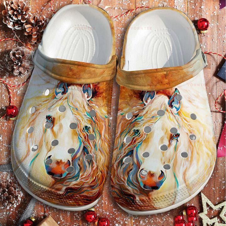 Horses Girl Mothers Day Gifts Flower Gift For Lover Rubber clog Crocs Shoes