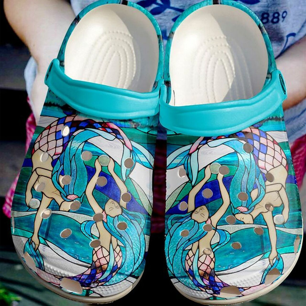 Mermaid Sisters Ocean 102 Gift For Lover Rubber clog Crocs Shoes