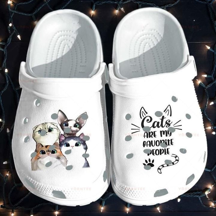 Cutie Cats Crocs Shoes For Who Love Animal - Favorite With Cats Gift For Lover Rubber clog Crocs Shoes