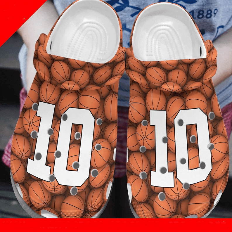 Basketball Pattern Rubber clog Crocs Shoes