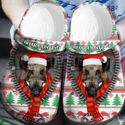 Boar Hunting Christmas Rubber clog Crocs Shoes