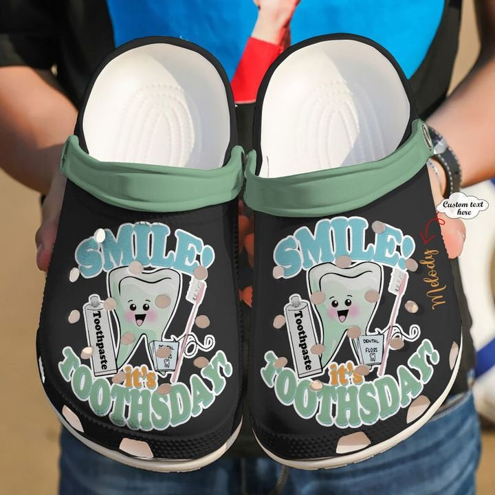 Dentist Its Tooth Day For Men And Women Gift For Fan Classic Water Rubber clog Crocs Shoes