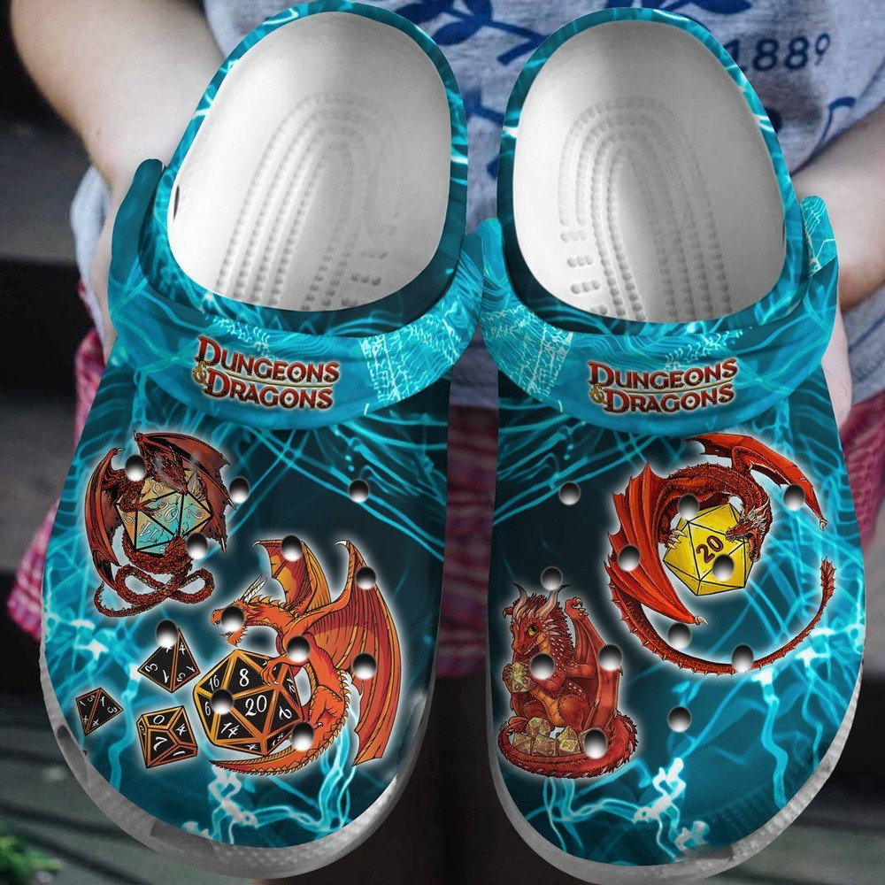 Dungeons Dragons For Men And Women Gift For Fan Classic Water Rubber clog Crocs Shoes