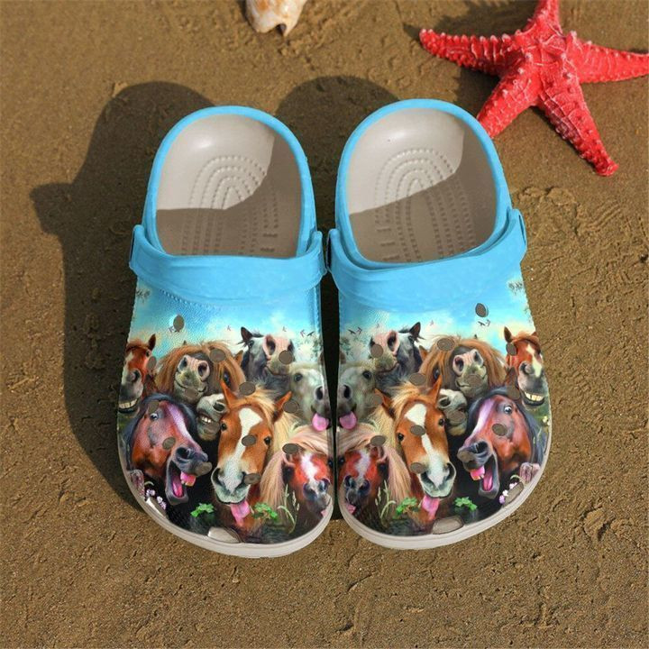 Farmer Funny Horses Rubber clog Crocs Shoes