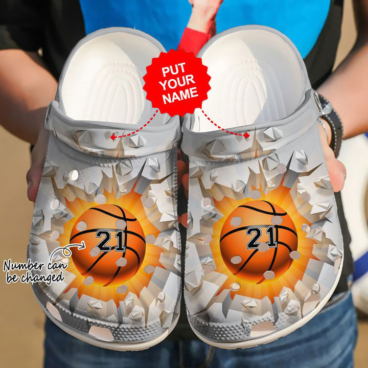 Basketball - Basketball Custom Name Number Lover Clog Crocs Shoes For Men And Women