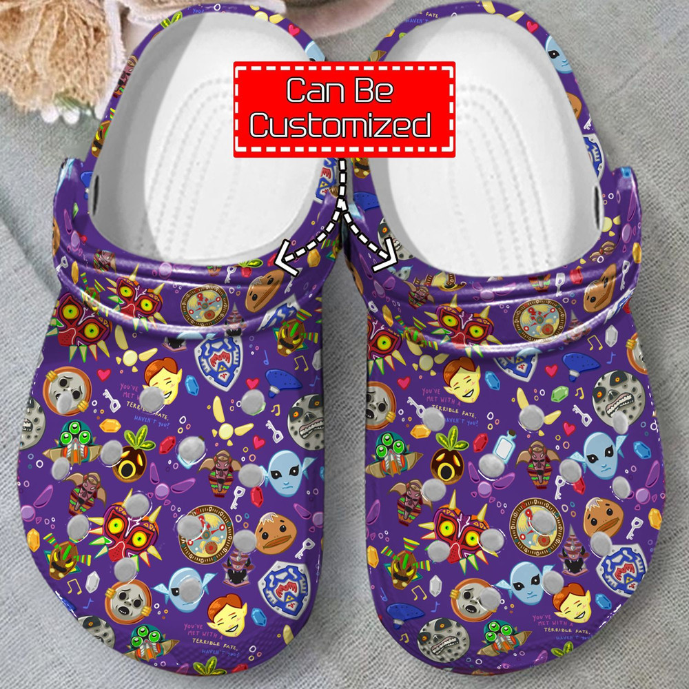 Colorful - Majora Mask Pattern Clog Crocs Shoes For Men And Women