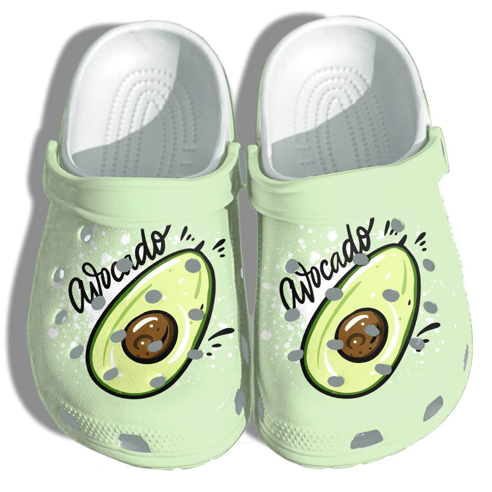 Avocado Cute Funny Gift For Lover Rubber clog Crocs Shoes