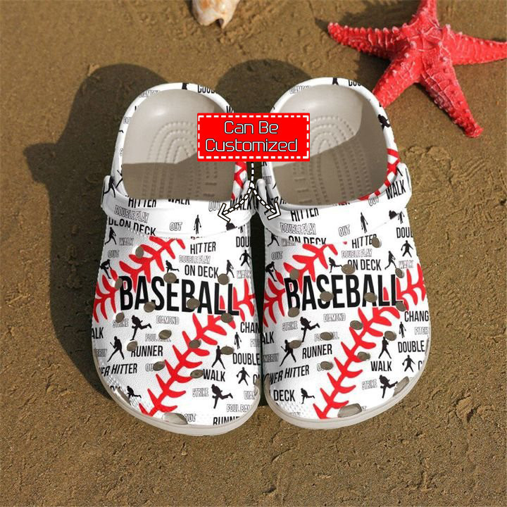 Baseball - Baseball Pattern Clog Crocs Shoes For Men And Women