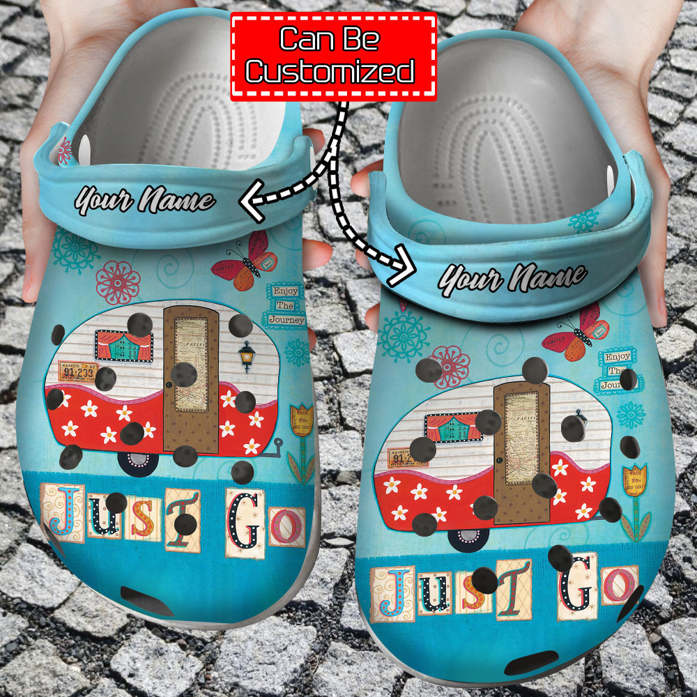 Camping - Camping Juts Go Summer Happy Camper Best Gifts For Lovers Campers Cool Clog Crocs Shoes For Men And Women