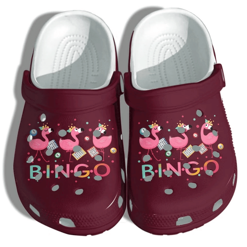 Flamingo Bingo 2 Gift For Lover Rubber clog Crocs Shoes