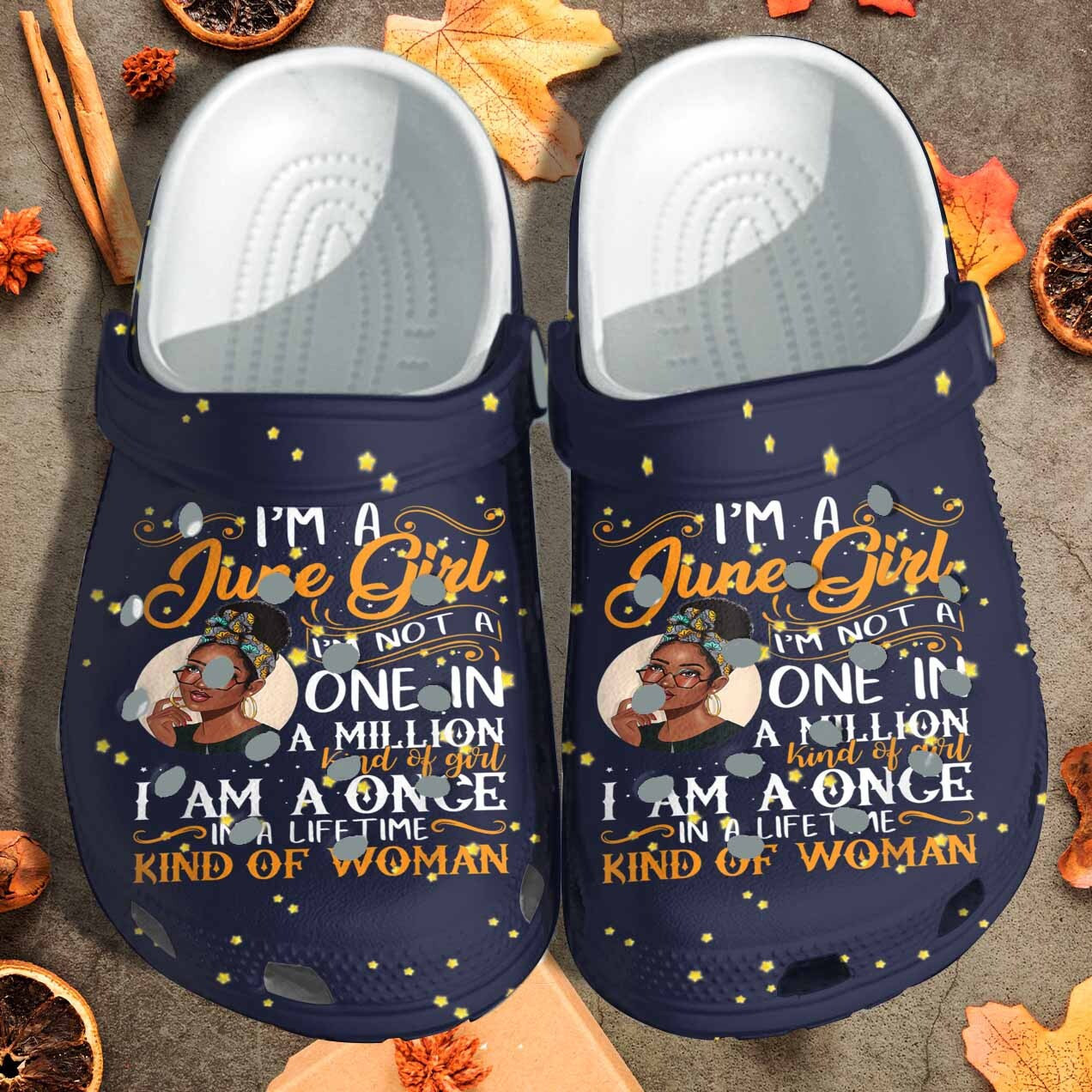 I Am A June Girl Custom Crocs Clog Shoes For Black Girl - Black Women Gemini Beach Crocs Clog Shoes Birthday Gift For Women Girl