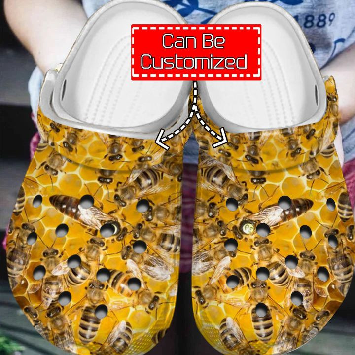 Bee - Queen Bee Patterns Clog Crocs Shoes For Men And Women