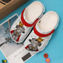 Greyhound Queen Paper 102 Gift For Lover Rubber clog Crocs Shoes