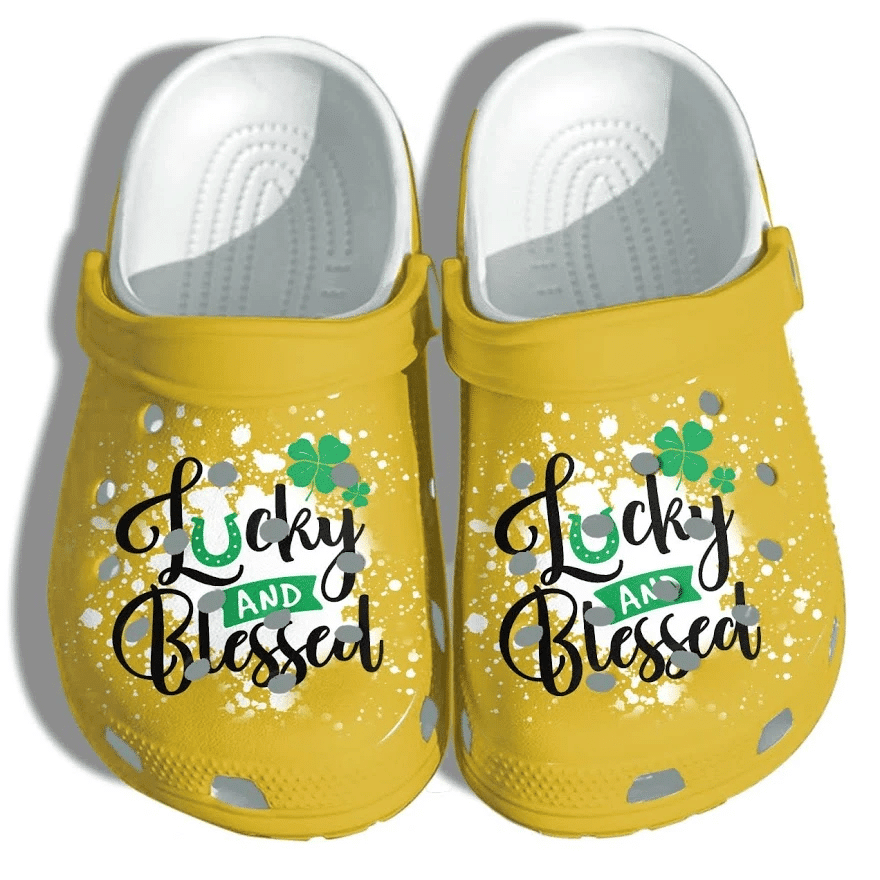 Lucky Charm And Blessed For Men And Women Gift For Fan Classic Water Rubber clog Crocs Shoes