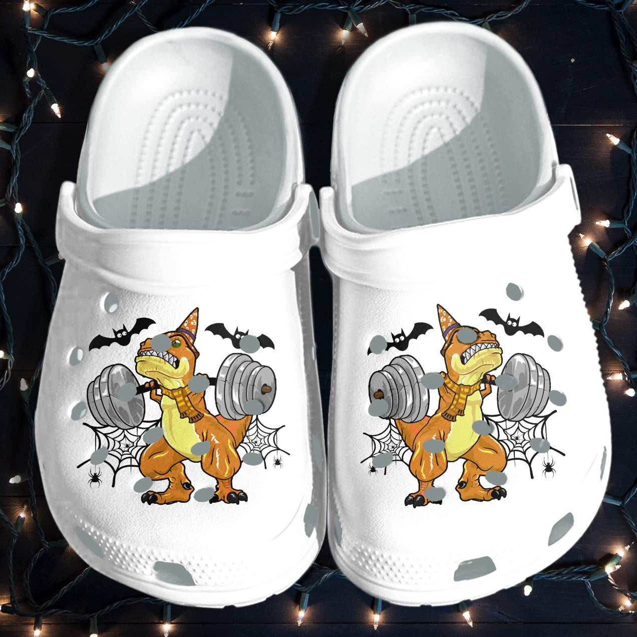 Dinosaur Gym Halloween Custom Crocs Clog Shoes - Funny Halloween Character Outdoor Crocs Clog Shoes Gift For Men Women