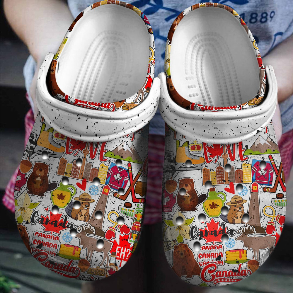 Canadian Symbols For Men And Women Gift For Fan Classic Water Rubber clog Crocs Shoes