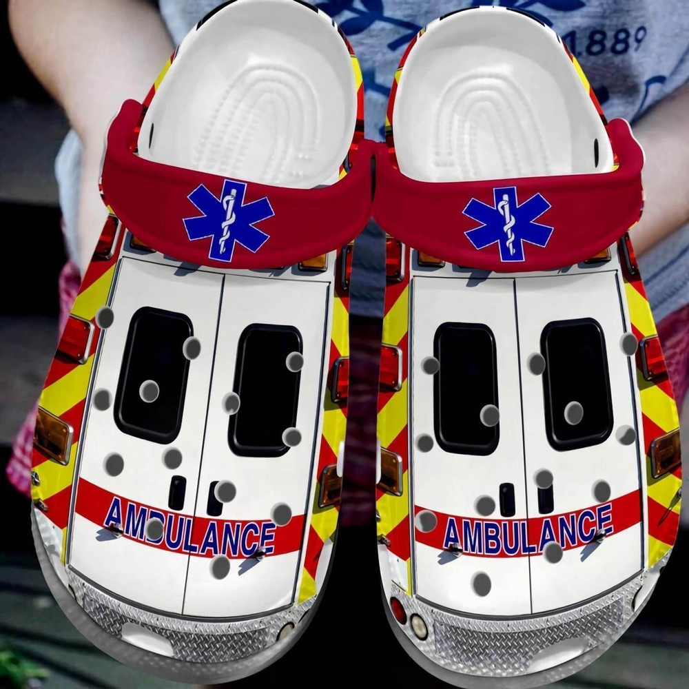 Ambulance Style Gift For Lover Rubber clog Crocs Shoes