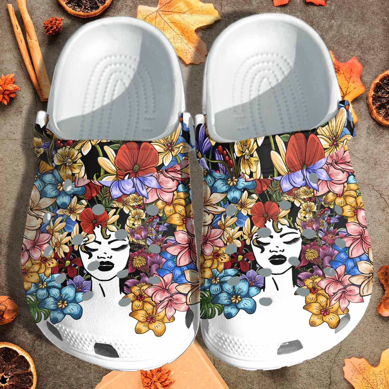 Black Queen Flower Girl Crocs Clog Shoes Gift For Black Girl - Strong Girl Juneteenth Custom Crocs Clog Shoes Birthday Gift For Women Daughter Niece