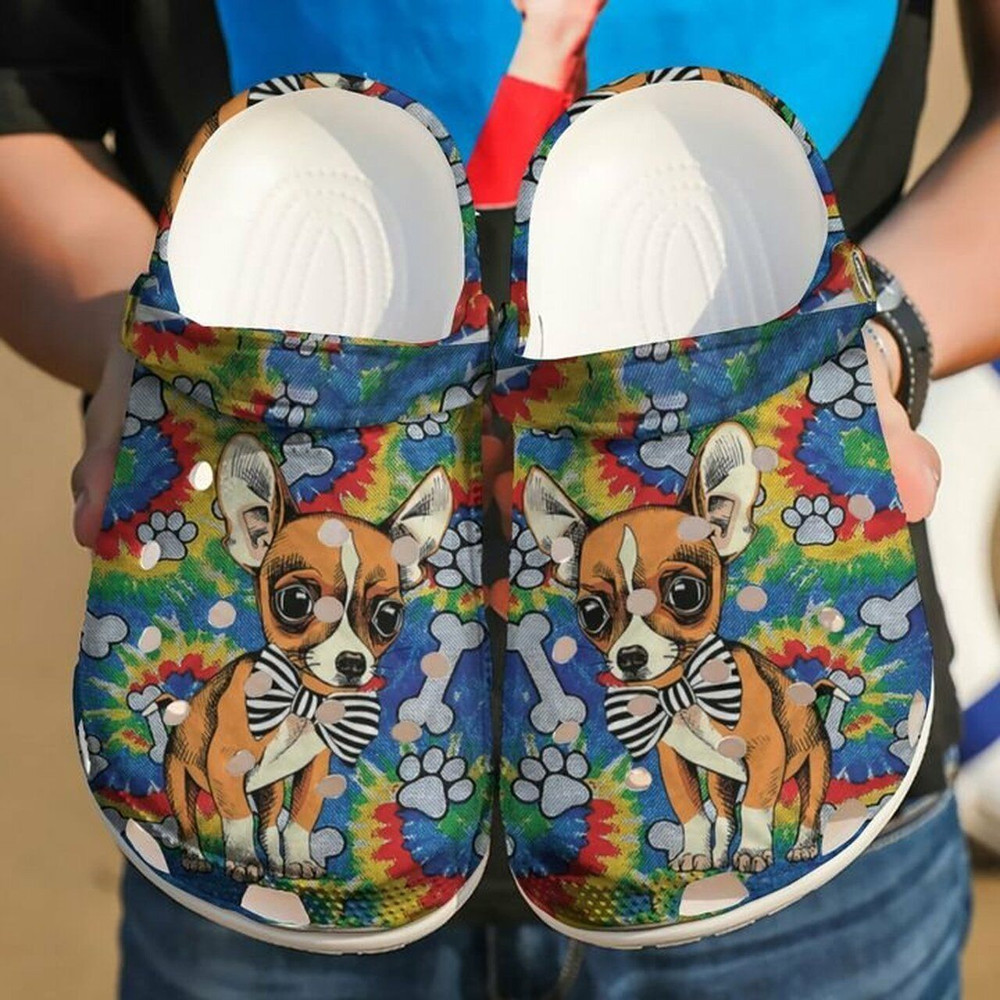 Gentleman Chihuahua Lovers 102 Gift For Lover Rubber clog Crocs Shoes