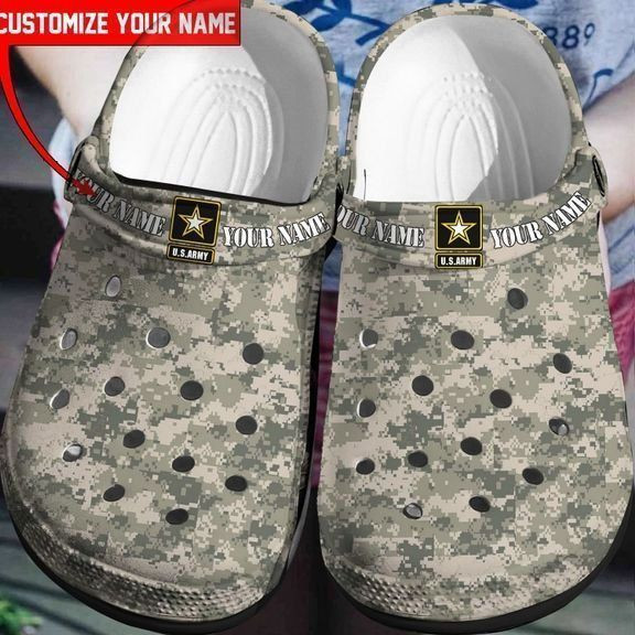 Custom Name The Best Us Army Camo Rubber clog Crocs Shoes