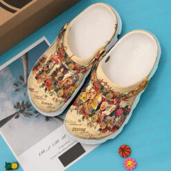 Girl Flower Hippie Life 102 Gift For Lover Rubber clog Crocs Shoes