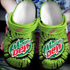 Mountain Dew Drink Power I Gift Art Rubber clog Crocs Shoes