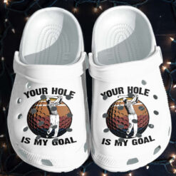 Golf Fathers Day 2021 Your Hole Is My Goal For Men And Women Gift For Fan Classic Water Rubber clog Crocs Shoes