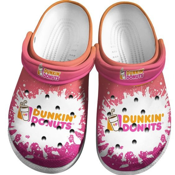 Dunkin Donuts Coffee Drink I Gift Rubber clog Crocs Shoes