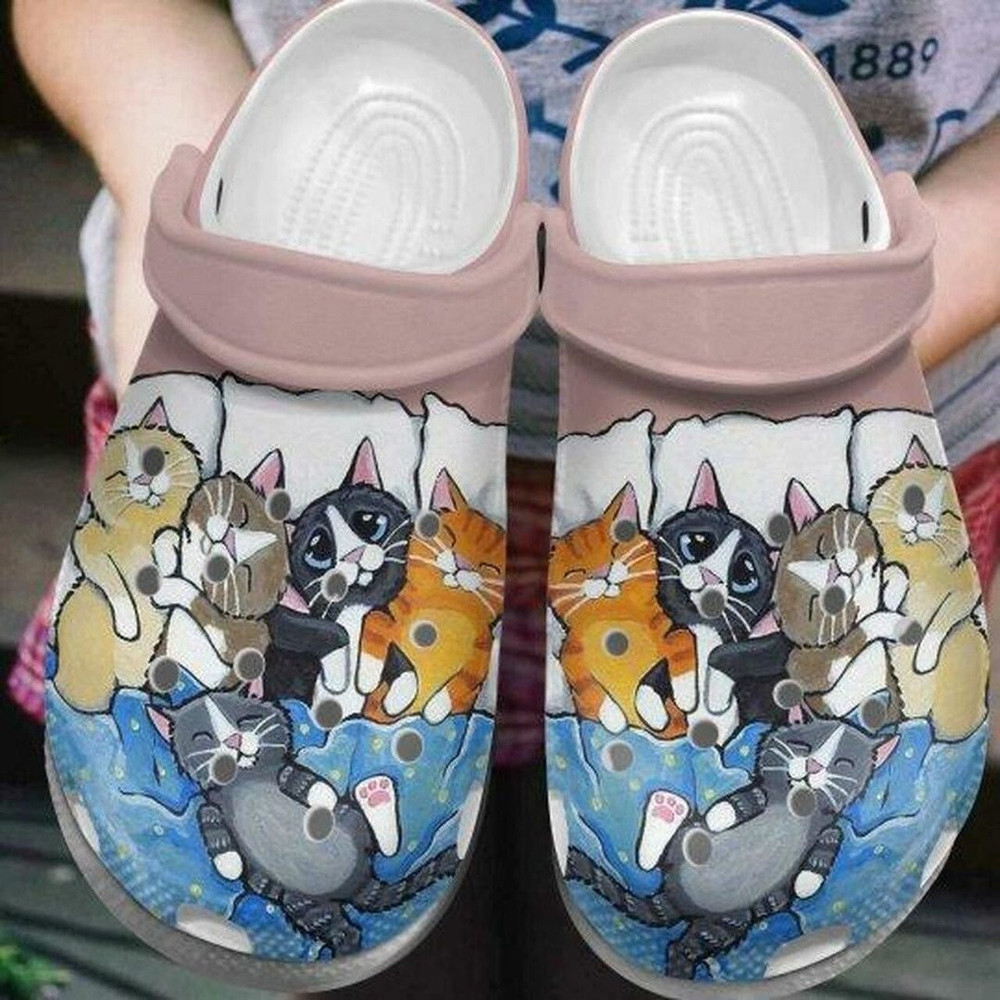 Cute Cat 102 Gift For Lover Rubber clog Crocs Shoes