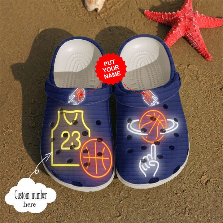 Basketball - Basketball Personalized Neon Clog Crocs Shoes For Men And Women