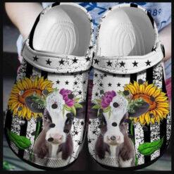Funny Cow In The Us Crocs Clog Shoes - Sunflower Outdoor Crocs Clog Shoes Gifts For Girl Daughter Sister Mother