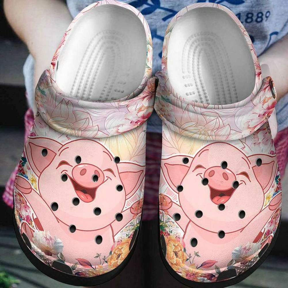 Lovely Pink Pig Personalized 102 Gift For Lover Rubber clog Crocs Shoes