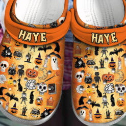 Halloween Things Pumpkin Rubber clog Crocs Shoes